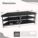 3-Tier Corner TV Stand for TVs up to 65 Inches with Charging Station by DirectDeals