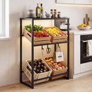3-Tier Drink Crate Rack with Shelf for Beer and Water for Kitchen and Garage by LJGDeals