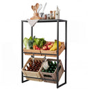 3-Tier Drink Crate Rack with Shelf for Beer and Water for Kitchen and Garage by LJGDeals