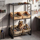 3-Tier Drink Crate Rack with Shelf for Beer and Water for Kitchen and Garage by DirectDeals