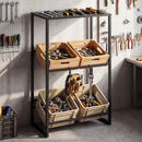 3-Tier Drink Crate Rack with Shelf for Beer and Water for Kitchen and Garage by LJGDeals