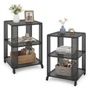 3-Tier End Table with Wheels Rolling Side Table with Open Storage Shelves by LJGDeals