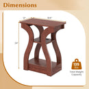 3-Tier End Tables with Charging Station Set of 2 with Open Storage Shelves by LJGDeals
