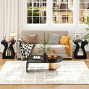 3-Tier End Tables with Charging Station Set of 2 with Open Storage Shelves by LJGDeals