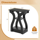 3-Tier End Tables with Charging Station Set of 2 with Open Storage Shelves by LJGDeals