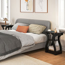 3-Tier End Tables with Charging Station Set of 2 with Open Storage Shelves by LJGDeals