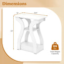 3-Tier End Tables with Charging Station Set of 2 with Open Storage Shelves by LJGDeals
