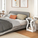 3-Tier End Tables with Charging Station Set of 2 with Open Storage Shelves by LJGDeals