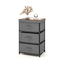 3-Tier Fabric Nightstand with Sturdy Metal Frame by LJGDeals