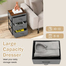 3-Tier Fabric Nightstand with Sturdy Metal Frame by LJGDeals