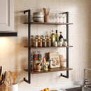 3-Tier Floating Wall Shelf - Rustic Brown by DirectDeals