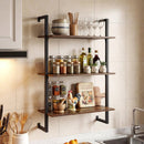3-Tier Floating Wall Shelf - Rustic Brown by LJGDeals