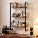 3-Tier Floating Wall Shelf - Rustic Brown by LJGDeals