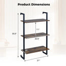 3-Tier Floating Wall Shelf - Rustic Brown by LJGDeals