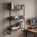 3-Tier Floating Wall Shelf - Rustic Brown by LJGDeals