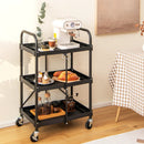 3-Tier Folding Utility Cart with Wheels - Heavy Duty by LJGDeals