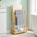 3-Tier Bamboo Towel Rack with Storage Shelf by DirectDeals