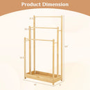 3-Tier Bamboo Towel Rack with Storage Shelf by DirectDeals