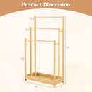 3-Tier Bamboo Towel Rack with Storage Shelf by LJGDeals