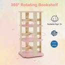 3-Tier Freestanding Corner Toddler Book Rack with 12 Sectors-Pink by LJGDeals