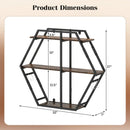 3-Tier Geometric Bookcase with S-Shaped Hooks for Living Room by DirectDeals