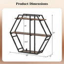 3-Tier Geometric Bookcase with S-Shaped Hooks for Living Room by LJGDeals