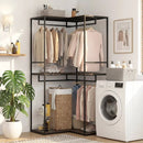 3-Tier Heavy Duty Clothes Rack with 3 Shelves & 2 Hanging Racks by DirectDeals