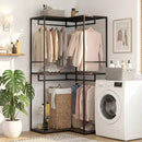 3-Tier Heavy Duty Clothes Rack with 3 Shelves & 2 Hanging Racks by LJGDeals