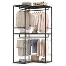3-Tier Heavy Duty Clothes Rack with 3 Shelves & 2 Hanging Racks by DirectDeals