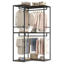 3-Tier Heavy Duty Clothes Rack with 3 Shelves & 2 Hanging Racks by LJGDeals