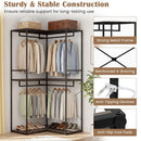 3-Tier Heavy Duty Clothes Rack with 3 Shelves & 2 Hanging Racks by LJGDeals