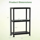 4-Tier Heavy-Duty Plastic Storage Shelves Freestanding Garage Shelving Unit by LJGDeals