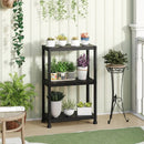 4-Tier Heavy-Duty Plastic Storage Shelves Freestanding Garage Shelving Unit by LJGDeals