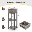 3 Tier Tall Plant Stand with Drawer Anti-tipping Devices-Gray by LJGDeals