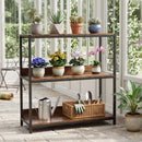 3-Tier Industrial Bookshelf with Wooden Shelves and Metal Frame by LJGDeals