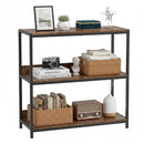 3-Tier Industrial Bookshelf with Wooden Shelves and Metal Frame by LJGDeals