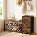 3-Tier Shoe Bench with Removable Fabric Drawers by LJGDeals