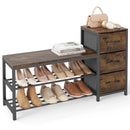 3-Tier Shoe Bench with Removable Fabric Drawers by LJGDeals