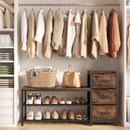 3-Tier Shoe Bench with Removable Fabric Drawers by DirectDeals