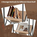 3-Tier Industrial Side Table with V-Shaped Bookshelf by LJGDeals