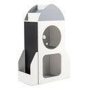 3-Tier Kids Bookshelf Rocket Space Theme Toddler Toy Storage Organizer-White by LJGDeals
