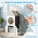 3-Tier Kids Bookshelf Rocket Space Theme Toddler Toy Storage Organizer-White by LJGDeals
