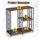 3-Tier Baker's Rack with Open Shelves - Rustic Brown by LJGDeals