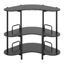 3-Tier Liquor Bar Table with Stemware Racks and Storage Shelves by LJGDeals