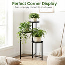 3-Tier Metal Plant Stand Indoor Outdoor Tall Corner Flower Pot Holder Display Rack by DirectDeals