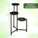 3-Tier Metal Plant Stand Indoor Outdoor Tall Corner Flower Pot Holder Display Rack by DirectDeals