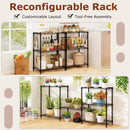 3-Tier Metal Storage Shelving Unit Set of 2 with V-Shaped Wire Rack-Black by LJGDeals