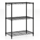 3-Tier Metal Storage Shelving Unit with V-Shaped Wire Rack and 450 LBS Capacity-Black by LJGDeals