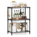 3-Tier Metal Storage Shelving Unit with V-Shaped Wire Rack and 450 LBS Capacity-Black by LJGDeals