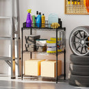 3-Tier Metal Storage Shelving Unit with V-Shaped Wire Rack and 450 LBS Capacity-Black by LJGDeals